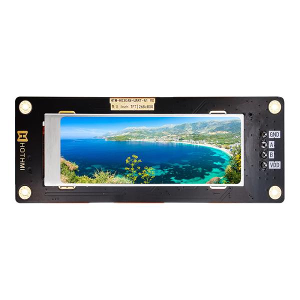 3,0 PANNEAU de MODULE de TFT d'affichage d'UART TFT LCD 268x800 de pouce AVEC LE TABLEAU de CONTRÔLE d'affichage à cristaux liquides