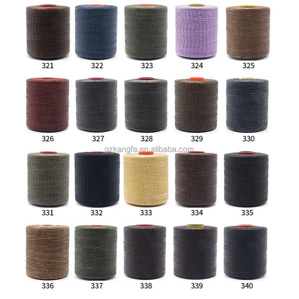 100% Polyester Flat Braided Sewing Yarn For Leather Braided Wax Thread 240 Colors