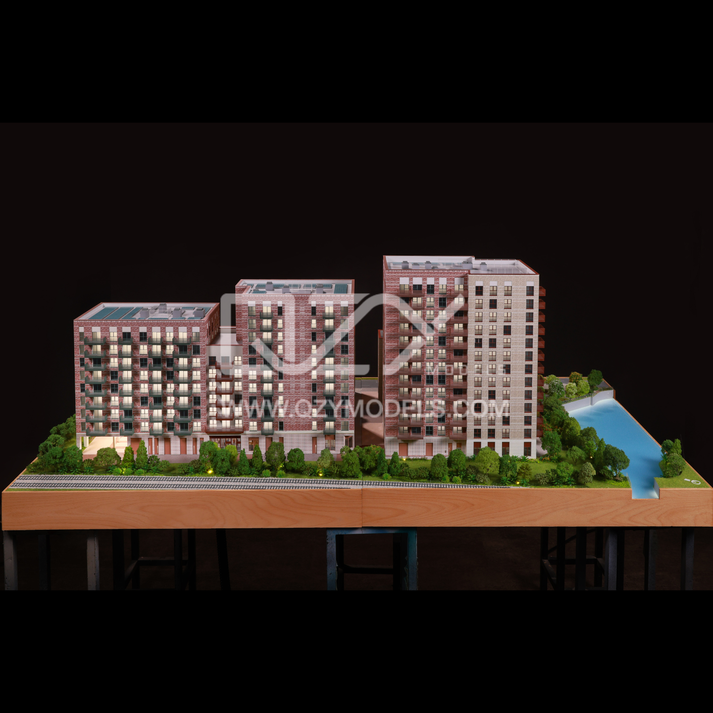 1:100 Scale Chelsea Architectural Model with Full Lighting and Handcrafted Details