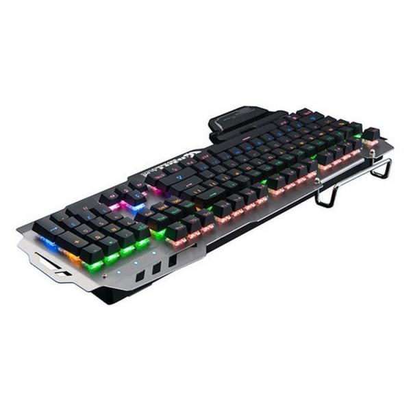 Wired Gaming Mechanical Keyboard With A Mobile Phone Holder And Carpal Support Extremely Fast Green Shaft