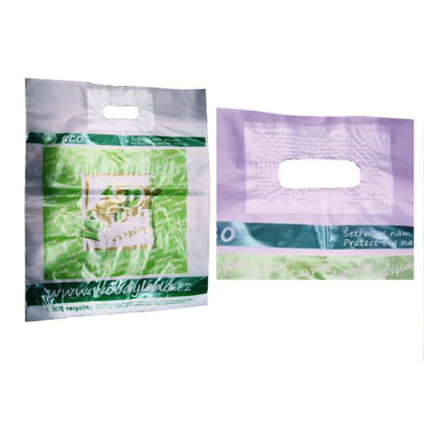 Recyclable Reusable White Reinforced Die Cut Handle Retail Boutique Shopping Bags