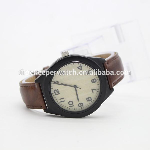 charm wood watches with your logo , leather wood wristwatches oem ,wholesale in China .