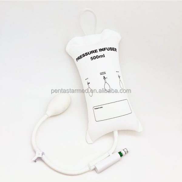 Reusable Fluid Quick Blood Nylon Manual Pressure Infusion Bag with Piston Gauge
