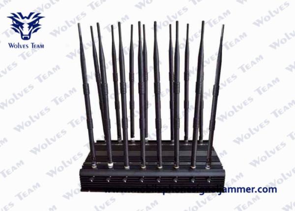 Remote Control Mobile Phone Signal Jammer Full Bands 16 Antennas With AC Adapter