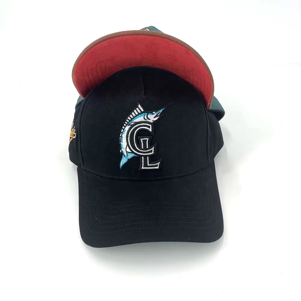 Embroidered Baseball Cap Custom 3D Suede Made Curl Brim Structured Sports A Frame K Frame Outdoor