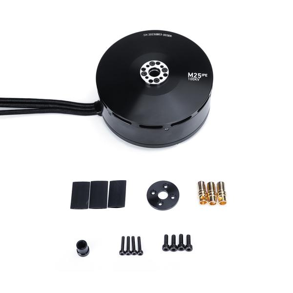 M25 IPE Brushless DC Motor with 15mm Shaft Diameter 10878W Maximum Power and 39.4kg Thrust for Manned Drones