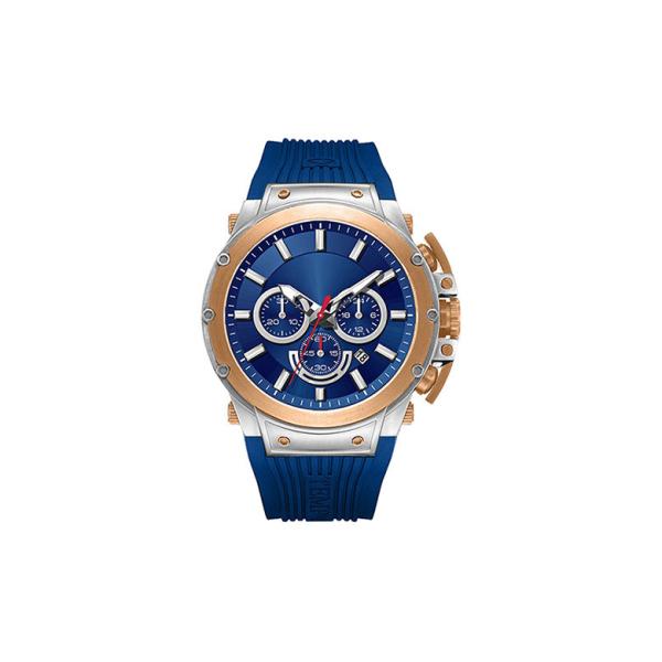 PVD Plating Sports Durable Waterproof Watches Quartz Movt With Silicone Strap