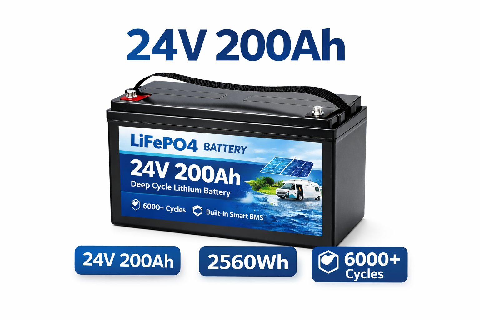 24V 200Ah Marine LiFePO4 Lithium Battery