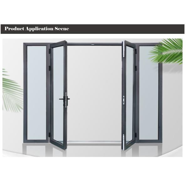Double Glass French Break Bridge Aluminium Hinge Door For Entry Commercial
