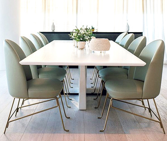 Padded Armless Upholstered Dining Chairs Kitchen Furniture High Density Sponge