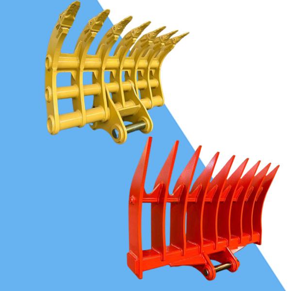 Manufacturer Excavator Rake Bucket Rake Bucket For Excavator For Sanny Hitachi Komatsu PC Etc