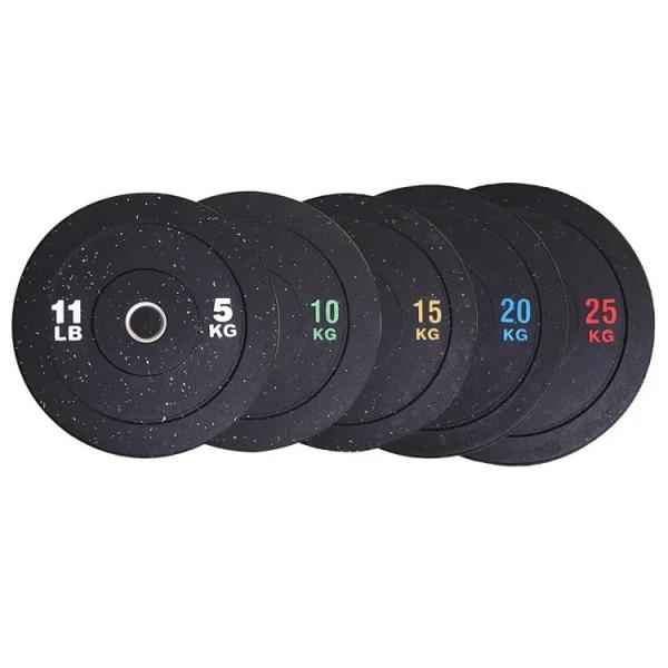 Color Dot Rubber Barbell Plate Home Gym Equipment Bumper Weight Plate