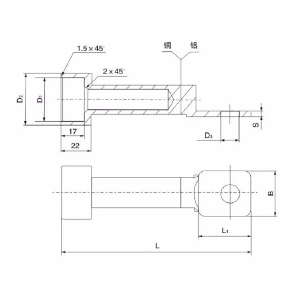 China supplier electrical application water-proof Cu-Al connecting terminal