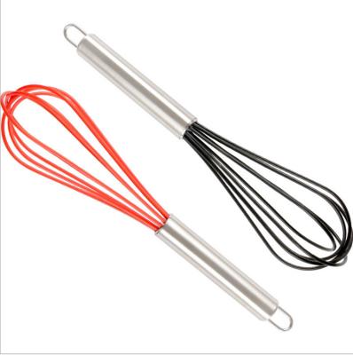 Ferramentas práticas da cozinha 10 misturador de aço inoxidável da mão do punho do batedor de ovo do silicone do alimento