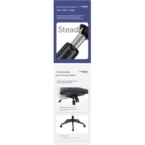 OEM ODM Cadeira confortável de malha de pés metálicos para computador e conferência sedentários