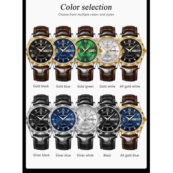 38mm Quartz Battery Wristwatches With Customized Dial Color And Mineral Crystal