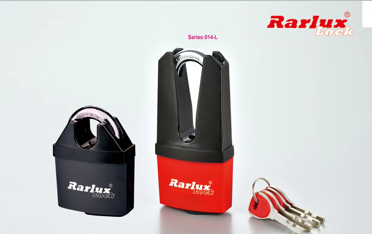 Rarlux Waterproof Padlock Shackle Protected Disc Padlock with Plastic Cover High Safety 4 Keys 55mm,65mm Best Padlock