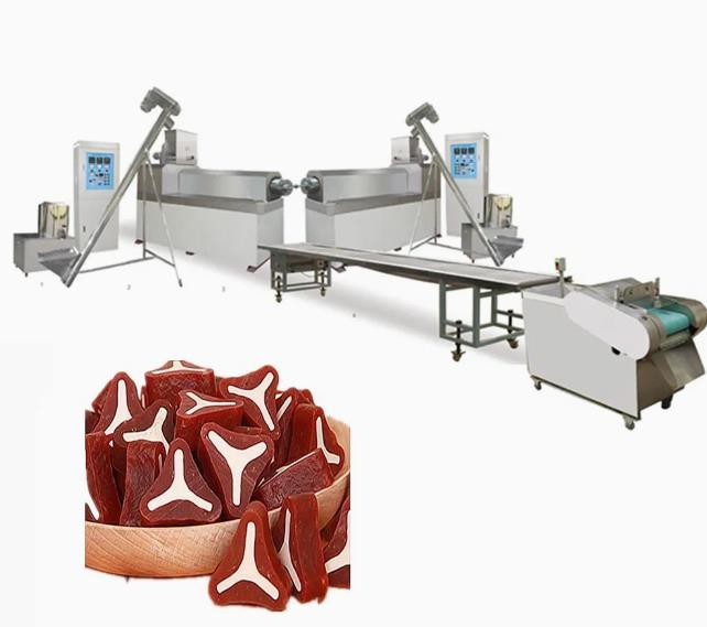 PLC Snacks Pet Food Extrusion Machine Chewing Gum Extruder Single Screw