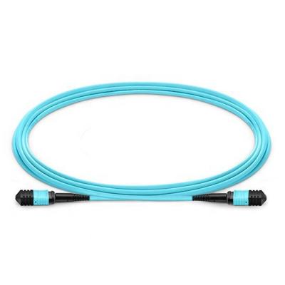 10 Meters Multimode Fiber Jumpers OM3 MPO / MTP Fiber Optic Patch Cord Mpo - Mpo Adapter