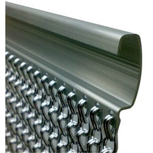 Customized Fly Stopper Door Curtain , Anodized Surface Gunmetal Door Screen Curtain