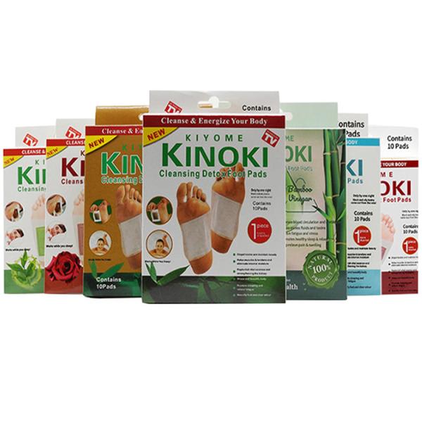 10 Pcs Per Box Ginger Salt Detox Foot Pads for Cleansing Feet and Enhancing