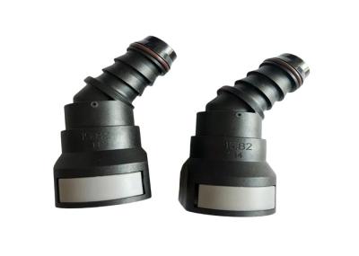 Connecteurs rapides en plastique liquides de carburant d'EPDM 15.82mm 45 degrés