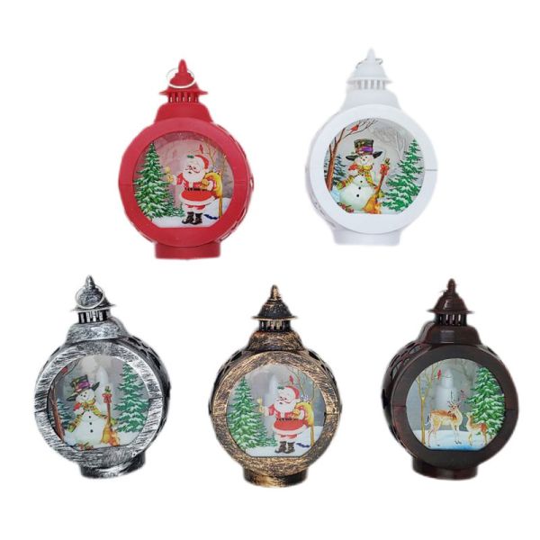 Personalized Photo Lantern Sublimation Blank LED Christmas Lanterns Hanging Ornaments Christmas Decorations
