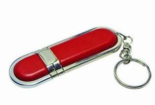 O flash de couro de USB do caso e do metal conduz 006