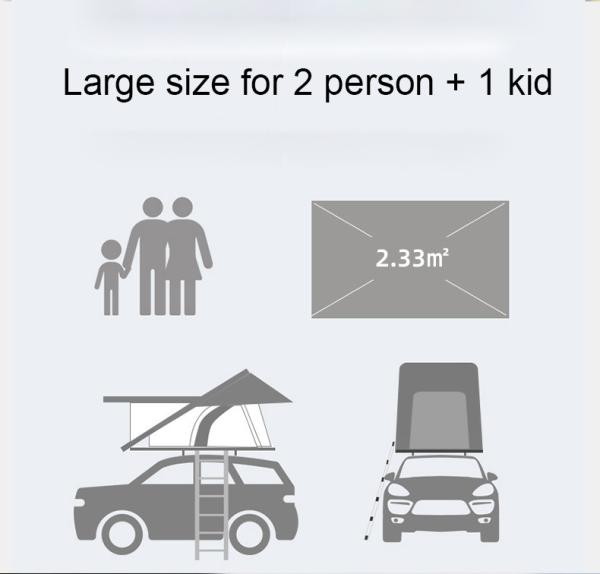 Thick Moisture Resistant Aluminum Rooftop Tent With Double Open Design