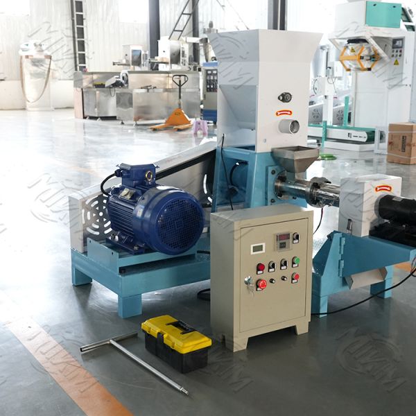 hot sale 40-200kg/h single screw floating fish feed pellet making machine small fish food production machine for home use