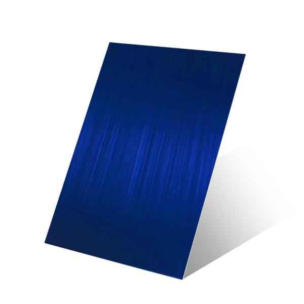 Продажа на розницу Синий щетковый листок из нержавеющей стали холоднокатаный толщина 0,3 мм