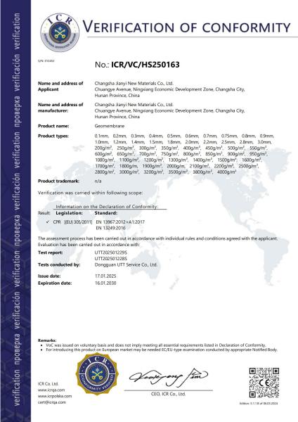 Superior Chemical Resistance Anti-seepage Geomembrane for Heavy Metal Containment Ponds