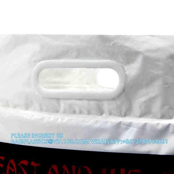 Insulation Bags Ex-Factory Price Custom Printed Popular Plastic Aluminum Foil Cooler Ice Bag For Food With Handle