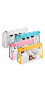 Cosmetic Makeup Bags, Toiletry Pouch, Travel Pack, Holographic Organizer, Toiletries Kit Zippered Pouch