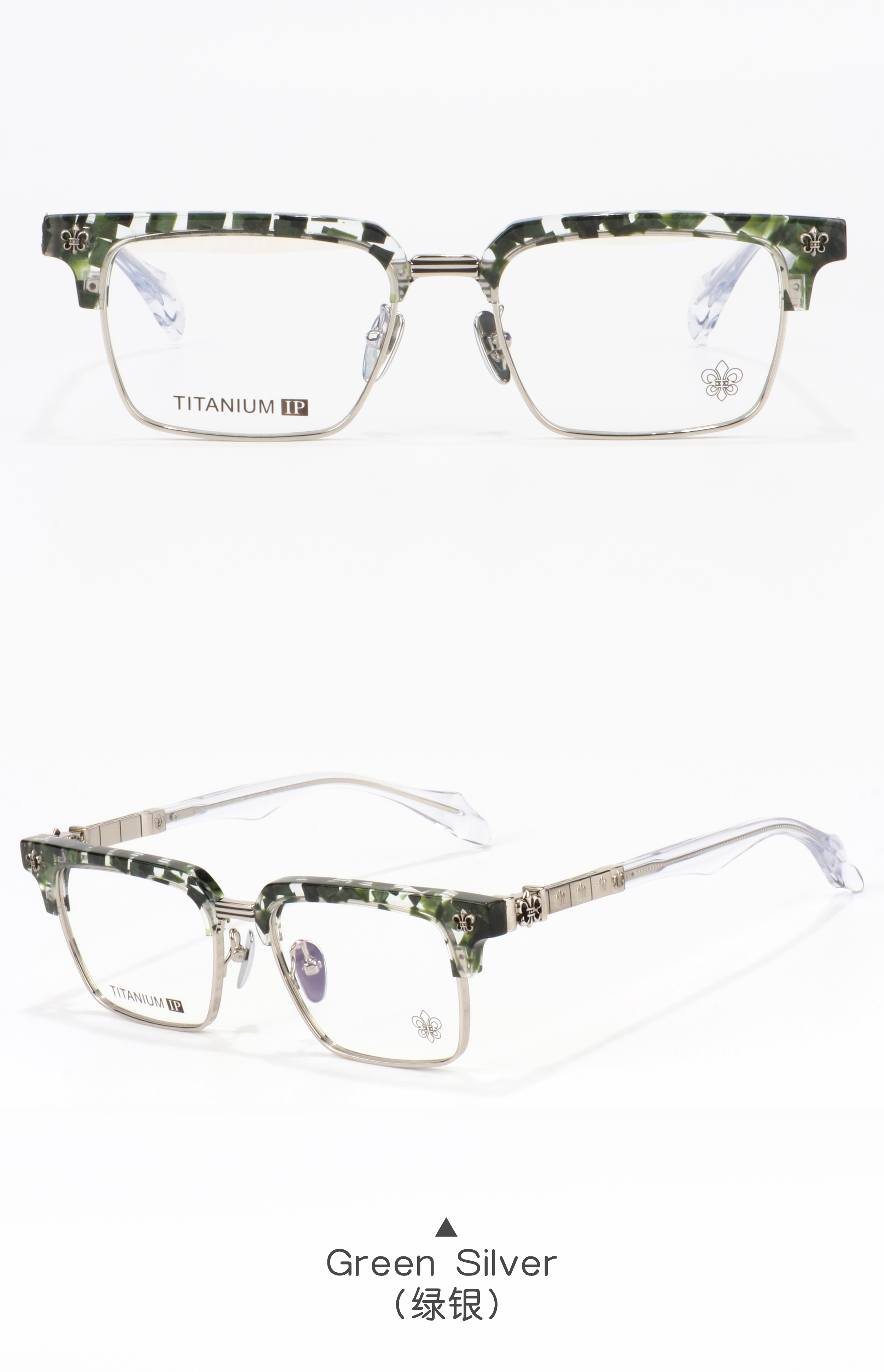 Retro Versatile Half Frame Anti Blue Light Black Silver Optical Prescription Presbyopia Multi Focus Luxury Brand Light Glasses