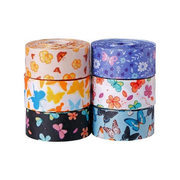 Impressão floral colorida da MSD, fita grosseira para embrulho de presentes, estilo primavera-verão.