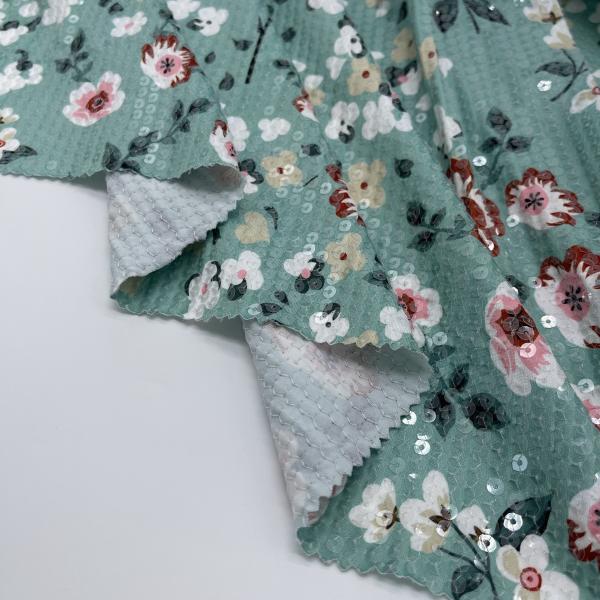 Home Textile Sequins Embroidery Fabric Garment M13-009