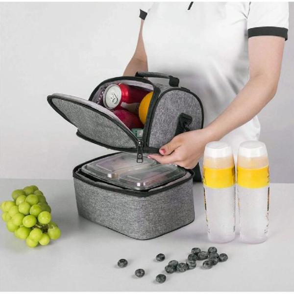 Полиэстер двойного слоя взрослый изолировал сумку доставки еды