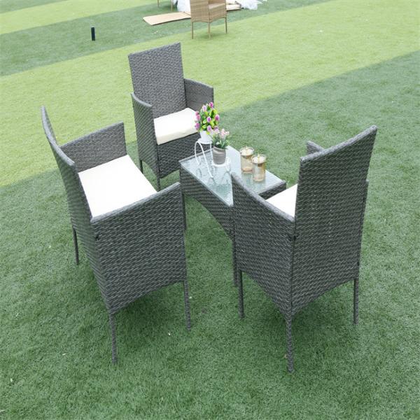 Garden Wicker Table And Chairs Plastic Wicker Sofa Set Rattan Patio Leisure Furniture