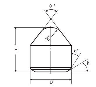 Medium Hard Rock Button Bits Conical 10.25mm Diameter For Drilling