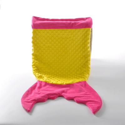 Wearable Cozy Animal Tail Blanket Soft Minky Dot Mermaid Tail Blanket For Kids