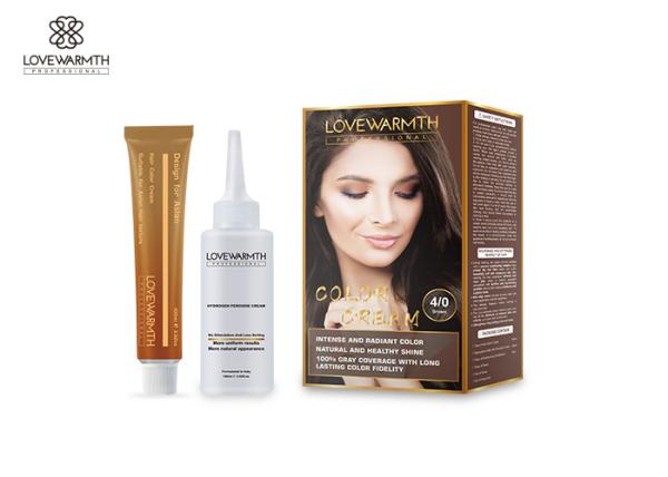 Creme botânico da tintura de cabelo de 10 ingredientes, creme intensivo da cor da baixa amônia