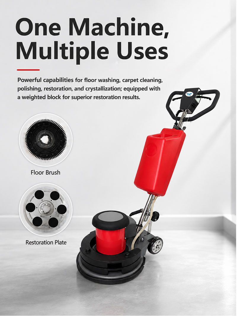 Eccentric Single Disc Carpet Cleaning Machine Shopping Mall Hotel Marble Tiles Scrubber