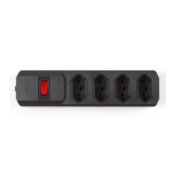 4 outlet Brazil Type Extension Socket With On/Off Switch