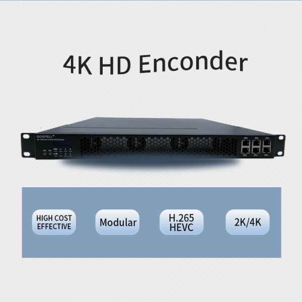 Gospell 4K HD Multi- Channel HEVC Digital TV Encoder Headend Device H.265 IPTV Streaming Encoder