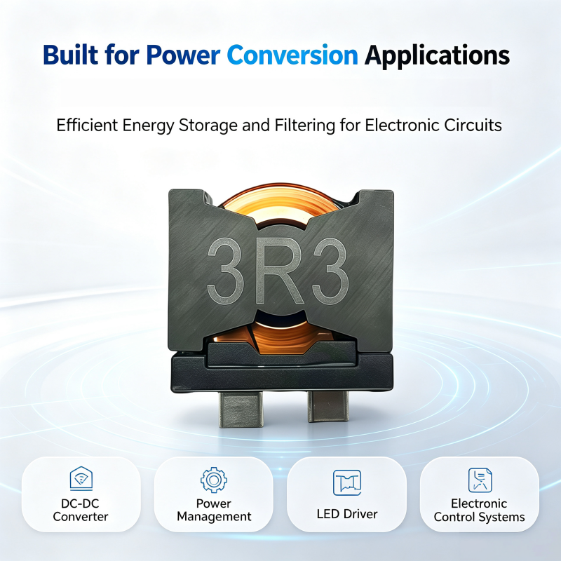 3.3uH Shielded SMD Power Inductor with 10A / 14A High Current for DC-DC Converter Power Supply