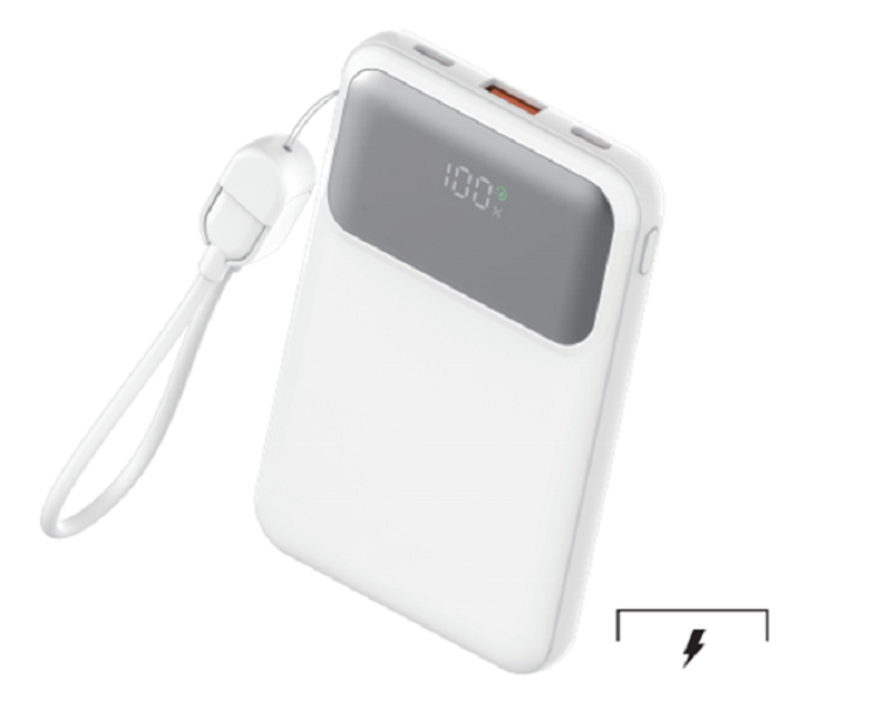 10000mAh Power Bank,22.5W PD, Dual Type-C, Grade A Polymer Cell