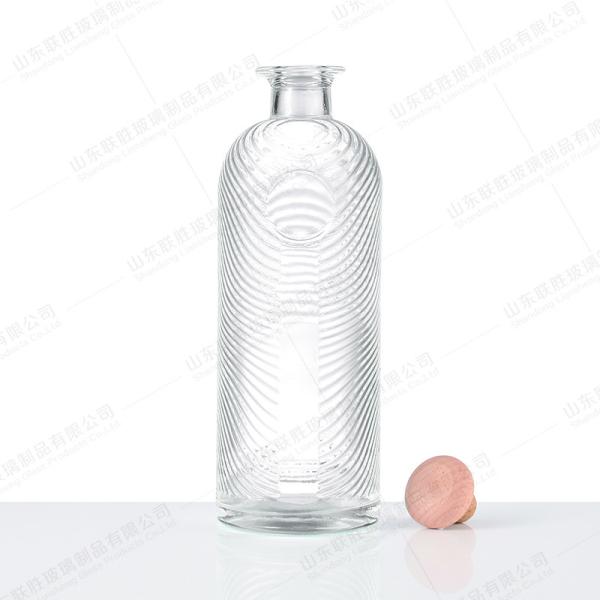 Garrafas de vidro personalizadas de uísque alcoólico para vodka gin tequila 700 ml 750 ml 1000 ml