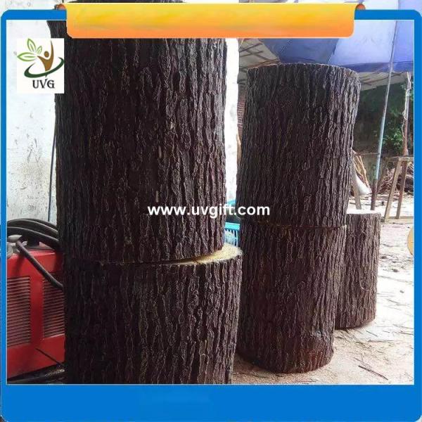 UVG unique decoration ideas artificial tree stump with fiberglass material for garden landscaping