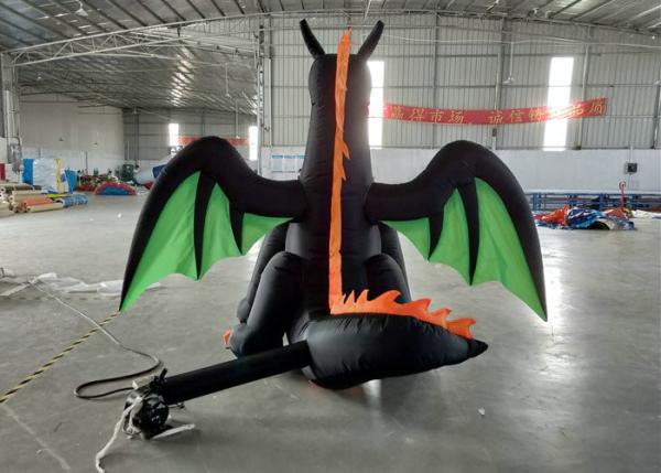 Oxford Cloth Inflatable Advertising Signs Dragon Blow Up Digimon Cartoon Character With LED Light